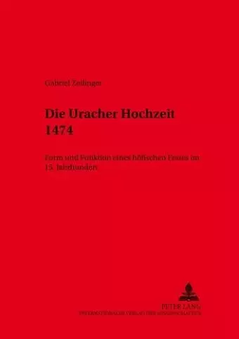 Die Uracher Hochzeit 1474 cover