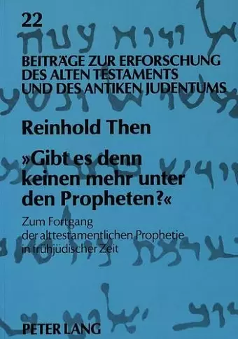 «Gibt Es Denn Keinen Mehr Unter Den Propheten?» cover