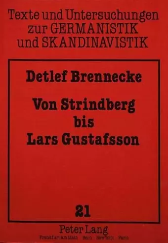 Von Strindberg Bis Lars Gustafsson cover