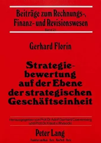 Strategiebewertung Auf Der Ebene Der Strategischen Geschaeftseinheit cover