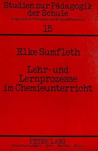 Lehr- Und Lernprozesse Im Chemieunterricht cover