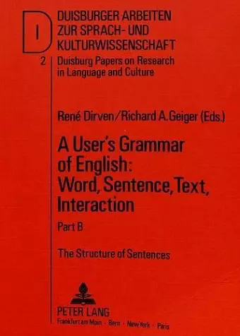 User's Grammar of English cover