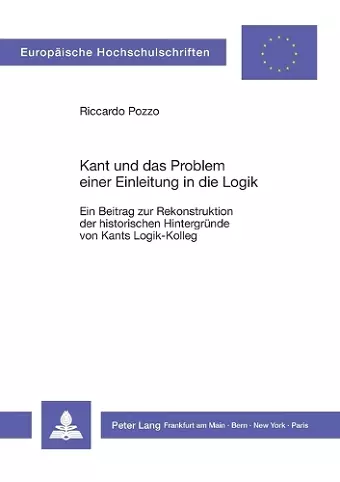 Kant und das Problem einer Einleitung in die Logik cover