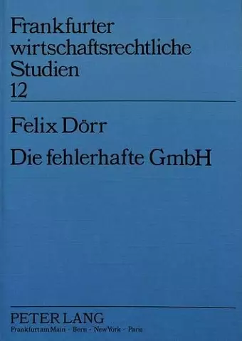 Die Fehlerhafte Gmbh cover