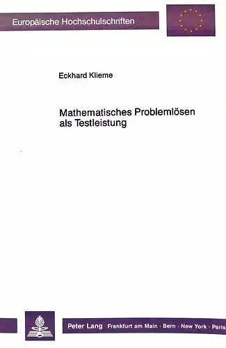 Mathematisches Problemloesen ALS Testleistung cover