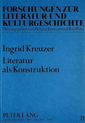 Literatur ALS Konstruktion cover