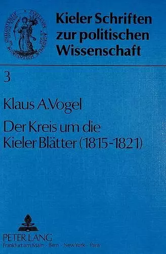 Der Kreis Um Die Kieler Blaetter (1815 - 1821) cover