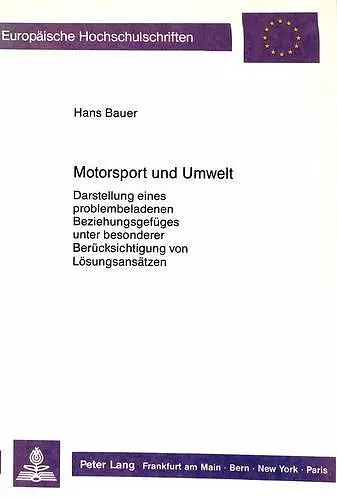 Motorsport Und Umwelt cover