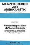 Romaninterpretation ALS Textarchaeologie cover