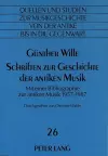 Schriften Zur Geschichte Der Antiken Musik cover