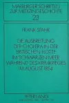 Die Ausbreitung Der Cholera in Der Britischen Flotte Im Schwarzen Meer Waehrend Des Krimkrieges Im August 1854 cover