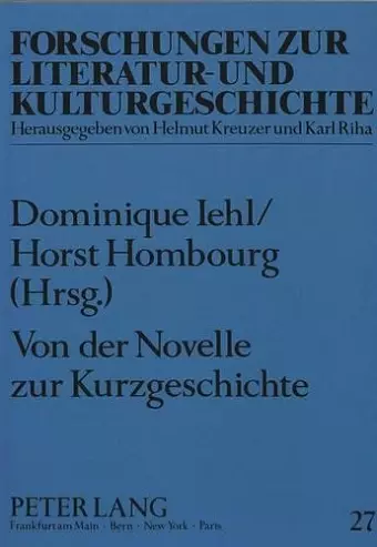 Von Der Novelle Zur Kurzgeschichte cover