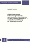 Das Kartellrechtliche Untersuchungsverfahren Nach Deutschem, Franzoesischem Und Europaeischem Kartellrecht - Und Die Beruecksichtigung Der Verteidigungsrechte cover