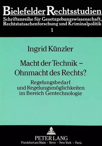 Macht Der Technik - Ohnmacht Des Rechts? cover