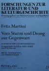 Vom Sturm Und Drang Zur Gegenwart cover
