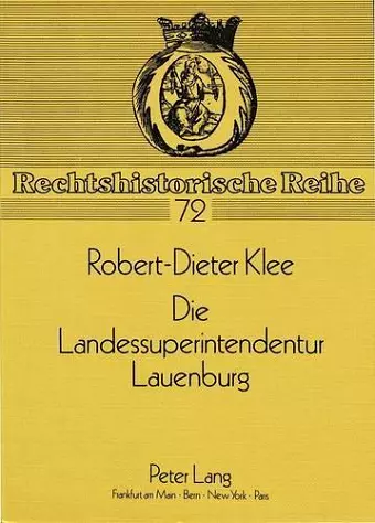 Die Landessuperintendentur Lauenburg cover