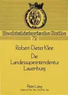 Die Landessuperintendentur Lauenburg cover