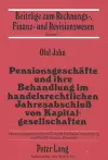 Pensionsgeschaefte Und Ihre Behandlung Im Handelsrechtlichen Jahresabschluß Von Kapitalgesellschaften cover