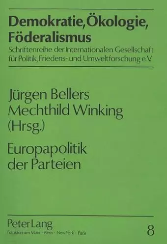 Europapolitik Der Parteien cover