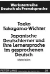 Japanische Deutschlerner Und Ihre Lernersprache Im Gesprochenen Deutsch cover