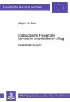 Paedagogische Freiheit Des Lehrers Im Unterrichtlichen Alltag cover