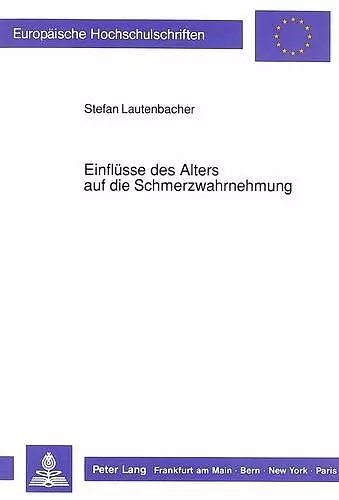Einfluesse Des Alters Auf Die Schmerzwahrnehmung cover