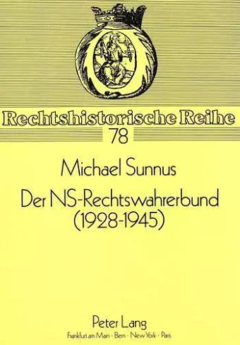 Der Ns-Rechtswahrerbund (1928-1945) cover