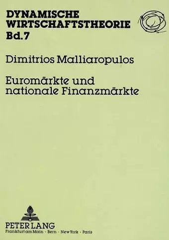 Euromaerkte Und Nationale Finanzmaerkte cover