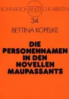 Die Personennamen in Den Novellen Maupassants cover