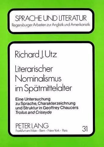 Literarischer Nominalismus Im Spaetmittelalter cover