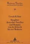 Bauplaene Deutscher Novellen Und Romane Von Der Klassik Bis Zur Moderne cover