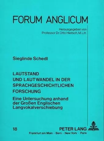 Lautstand Und Lautwandel in Der Sprachgeschichtlichen Forschung cover