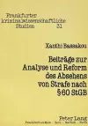 Beitraege Zur Analyse Und Reform Des Absehens Von Strafe Nach § 60 Stgb cover