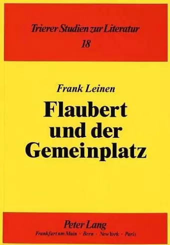 Flaubert Und Der Gemeinplatz cover