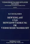 Beweislast Und Beweiswuerdigung Im Versicherungsrecht cover