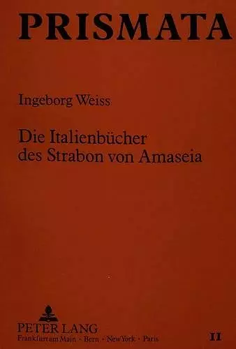 Die Italienbuecher Des Strabon Von Amaseia cover