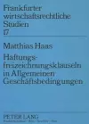 Haftungsfreizeichnungsklauseln in Allgemeinen Geschaeftsbedingungen cover