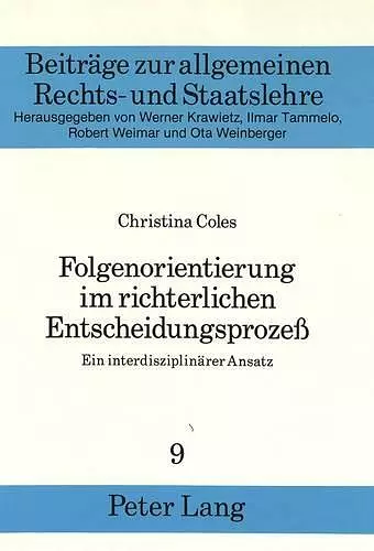 Folgenorientierung Im Richterlichen Entscheidungsprozeß cover