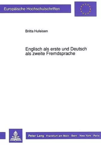 Englisch ALS Erste Und Deutsch ALS Zweite Fremdsprache cover