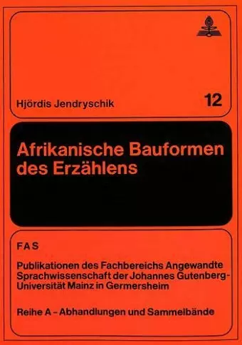 Afrikanische Bauformen Des Erzaehlens cover