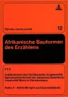 Afrikanische Bauformen Des Erzaehlens cover