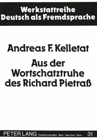 Aus Der Wortschatztruhe Des Richard Pietraß cover