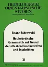 Neuhebraeische Grammatik Auf Grund Aeltester Handschriften Und Inschriften cover