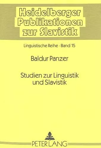 Studien Zum Slavischen Verbum cover