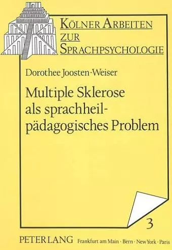 Multiple Sklerose ALS Sprachheilpaedagogisches Problem cover