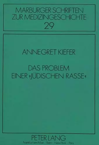 Das Problem Einer «Juedischen Rasse» cover