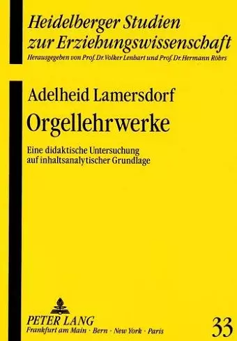 Orgellehrwerke cover