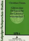 Gibt Es Eine Fachsprache Der Literaturwissenschaft? cover