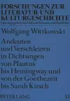 Andeuten Und Verschleiern in Dichtungen Von Plautus Bis Hemingway Und Von Der Goethezeit Bis Sarah Kirsch cover
