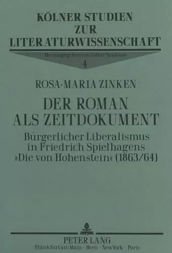 Der Roman ALS Zeitdokument cover